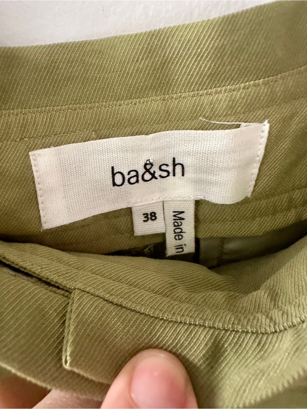Ba&sh High-Waist Khaki Green DEMIE Shorts with Belt size UK38/US4 NWT - Picture 4 of 7